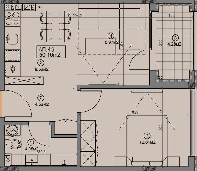 Продава 2-СТАЕН, к.к. Слънчев бряг, област Бургас, снимка 2 - Апартаменти - 54166626
