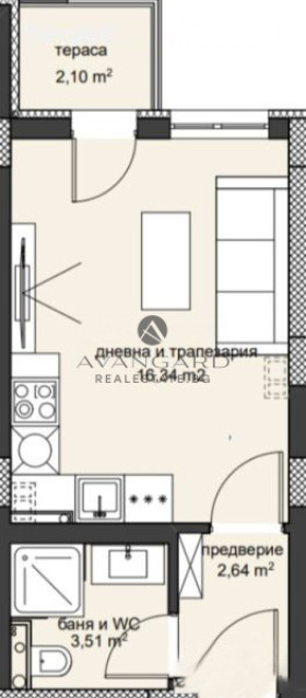 Продава 1-СТАЕН, гр. Пловдив, Христо Смирненски, снимка 2 - Aпартаменти - 47206378