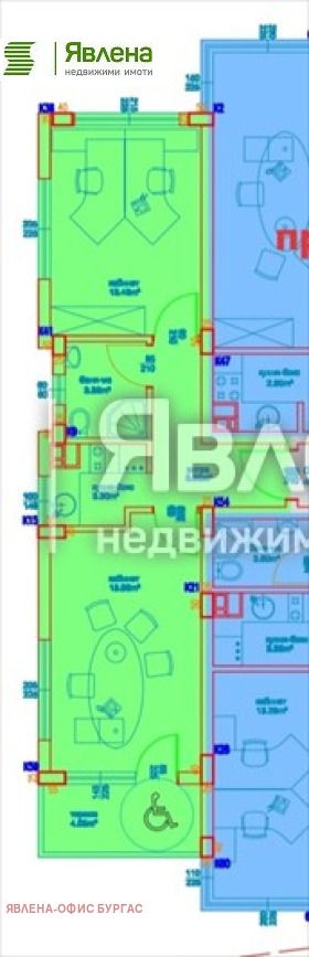 Til salg  Kontor Burgas , Slavejkov , 54 kvm | 15793152 - billede [4]