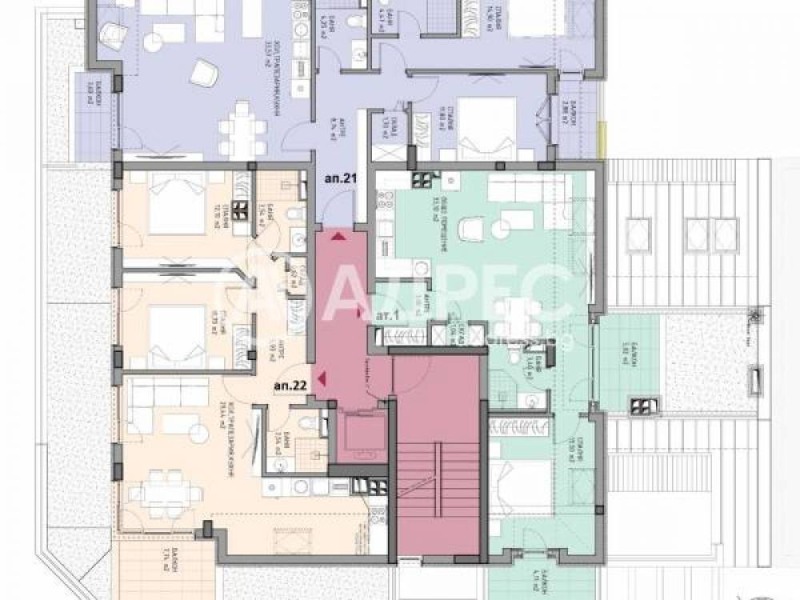 Till salu  1 sovrum Sofia , Moderno predgradie , 96 kvm | 49602884 - bild [5]