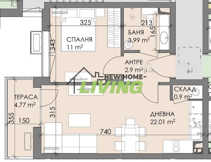 Продава 2-СТАЕН, гр. Бургас, област Бургас, снимка 4 - Апартаменти - 52753535
