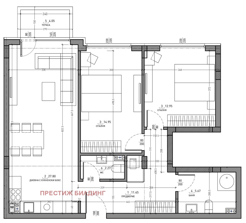 Na sprzedaż  2 sypialnie Sofia , Malinowa dolina , 108 mkw | 11970253 - obraz [7]