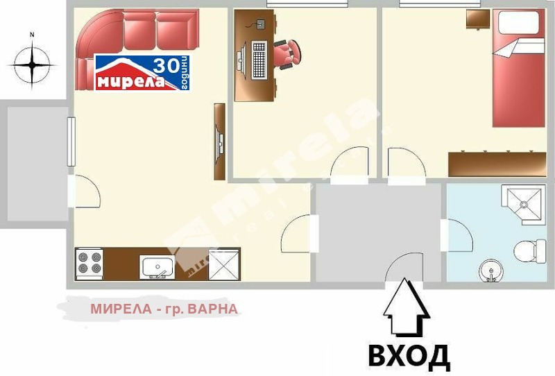 Till salu  2 sovrum Varna , Vazrajdane 2 , 51 kvm | 82307834 - bild [3]