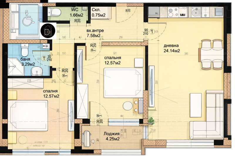 Продава  3-стаен град Пловдив , Христо Смирненски , 90 кв.м | 80707433