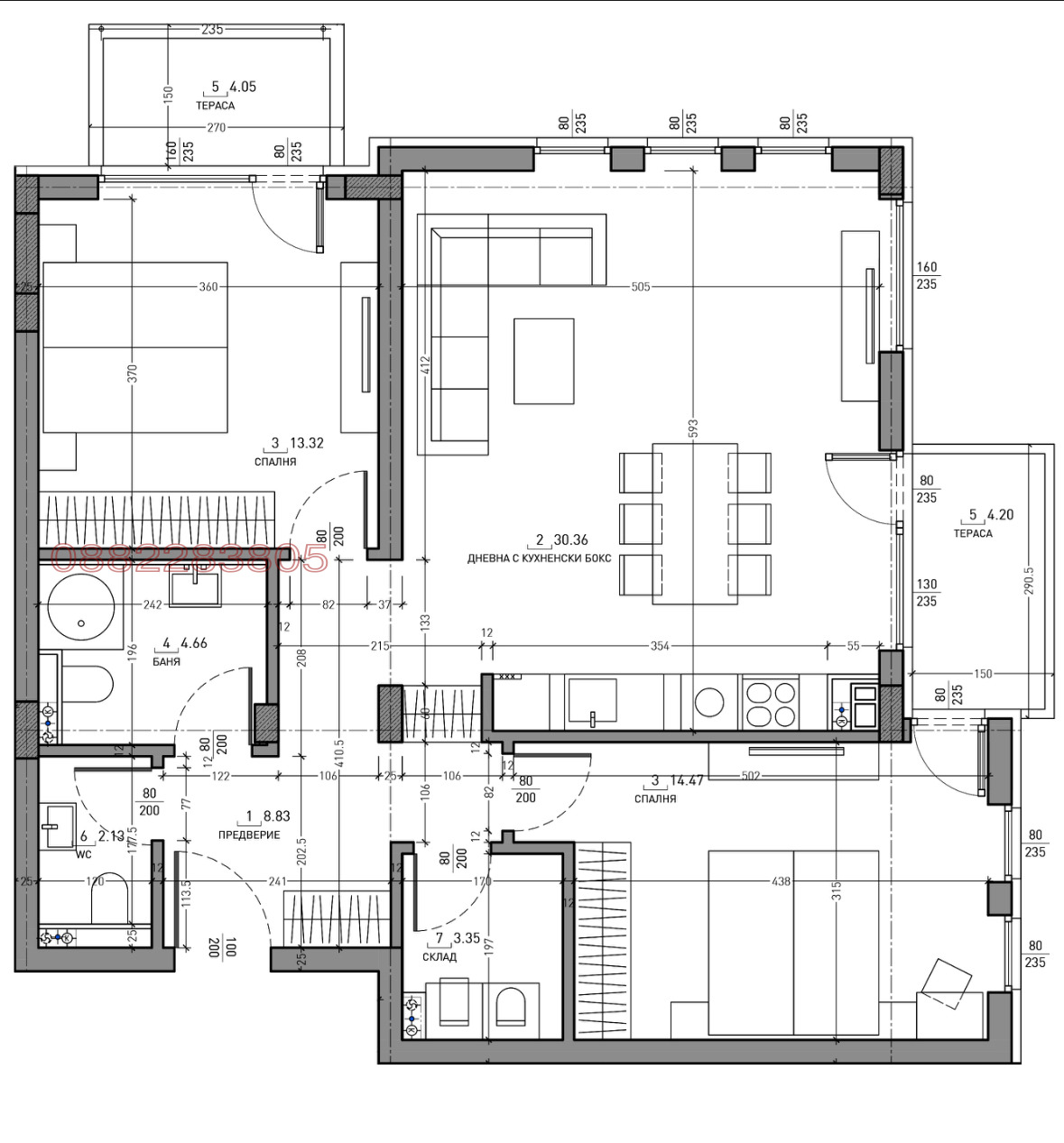 Продава 3-СТАЕН, гр. София, Малинова долина, снимка 9 - Апартаменти - 53978079