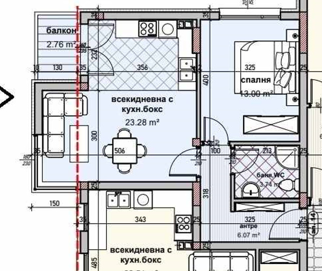 Продаја  1 спаваћа соба Варна , Владислав Варненчик 1 , 72 м2 | 55287379 - слика [2]