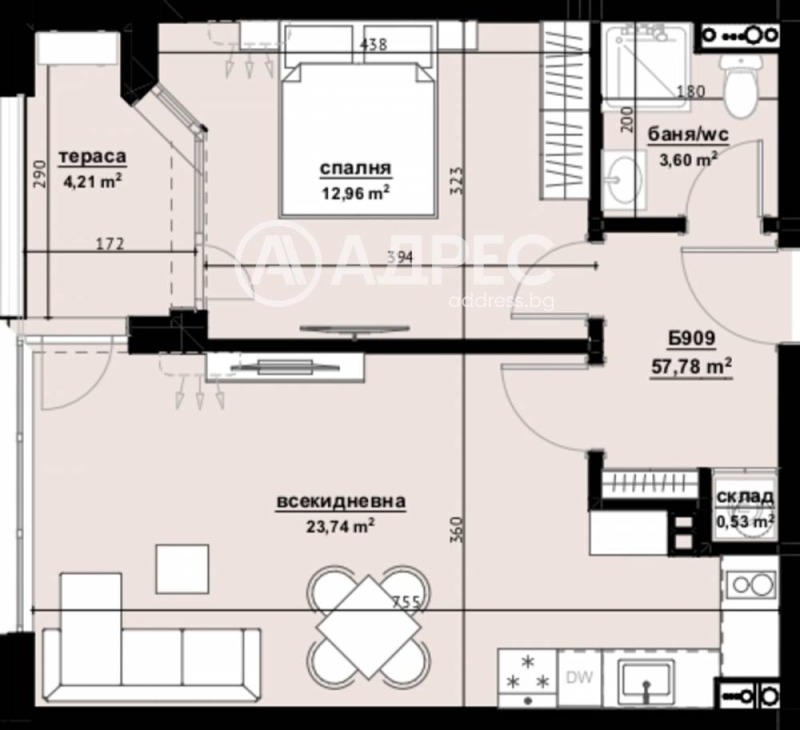 Продава 2-СТАЕН, гр. Бургас, област Бургас, снимка 3 - Апартаменти - 52114826