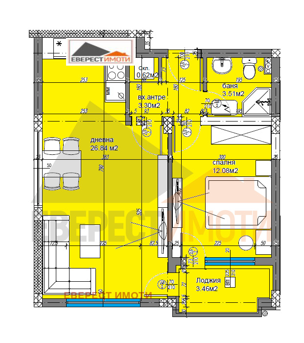 Eladó  1 hálószoba Plovdiv , Juzsen , 68 négyzetméter | 49717572 - kép [3]
