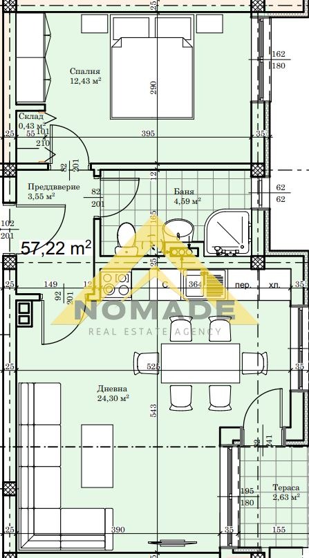 На продаж  1 спальня Пловдив , Прослав , 65 кв.м | 39285684 - зображення [5]