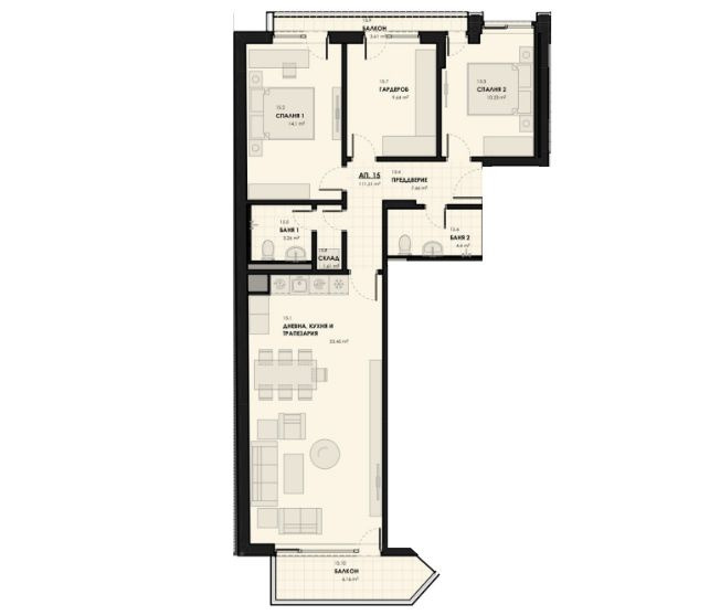 Продава 4-СТАЕН, гр. София, Лагера, снимка 3 - Апартаменти - 55596899