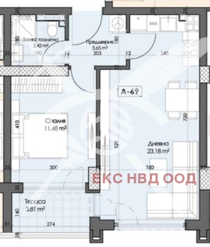 На продаж  1 спальня Пловдив , Кършияка , 67 кв.м | 22200735