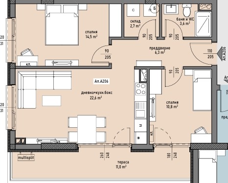 Продава 3-СТАЕН, гр. Бургас, Братя Миладинови, снимка 6 - Апартаменти - 52295395
