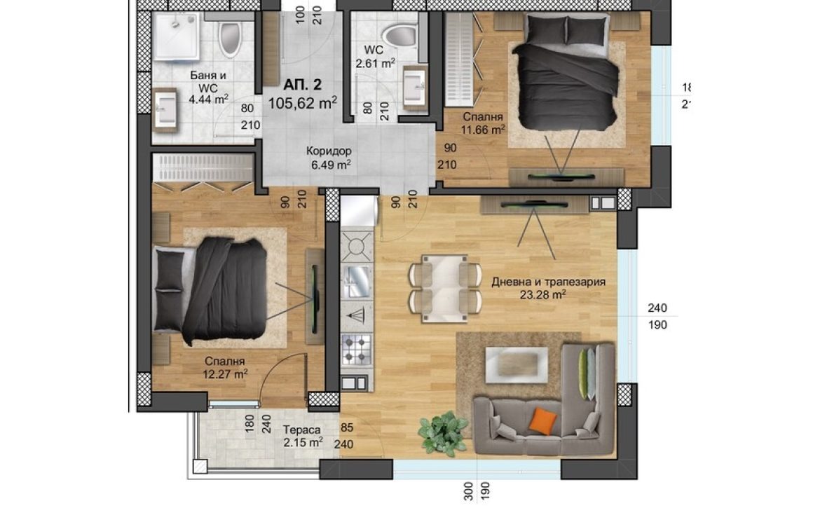 Продава 3-СТАЕН, гр. Пловдив, Христо Смирненски, снимка 13 - Апартаменти - 55405294