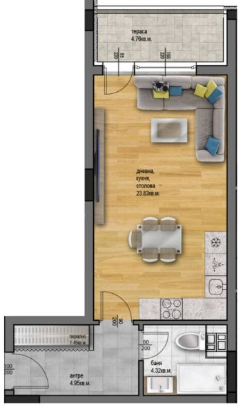 Продава  1-стаен град Пловдив , Южен , 53 кв.м | 87229768 - изображение [2]