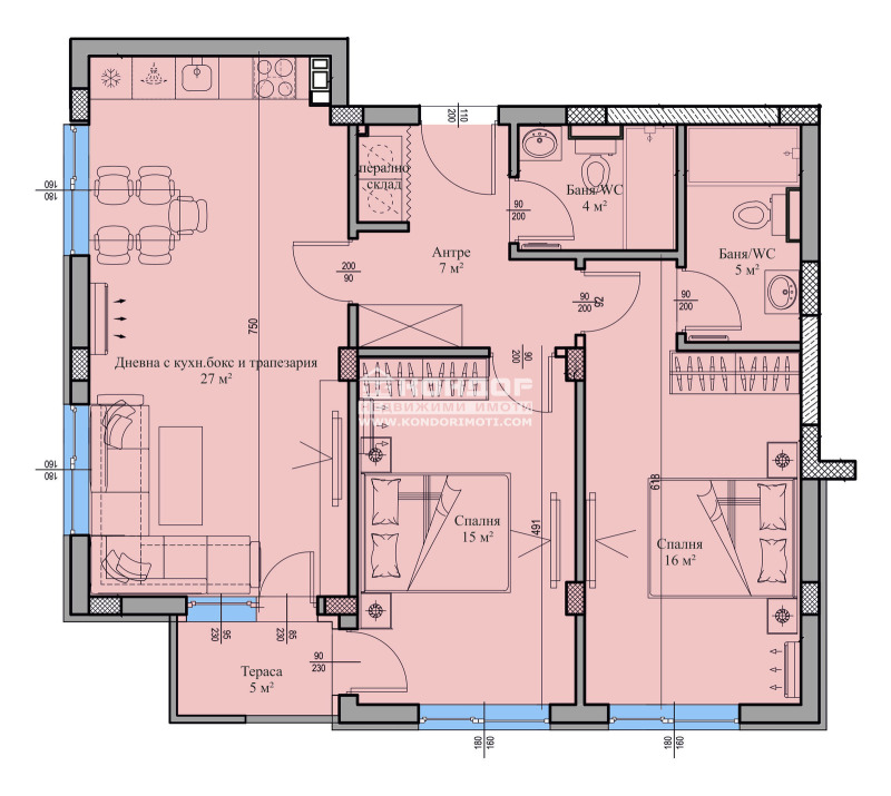 Na prodej  2 ložnice Plovdiv , Vastaničeski , 107 m2 | 28919895 - obraz [2]