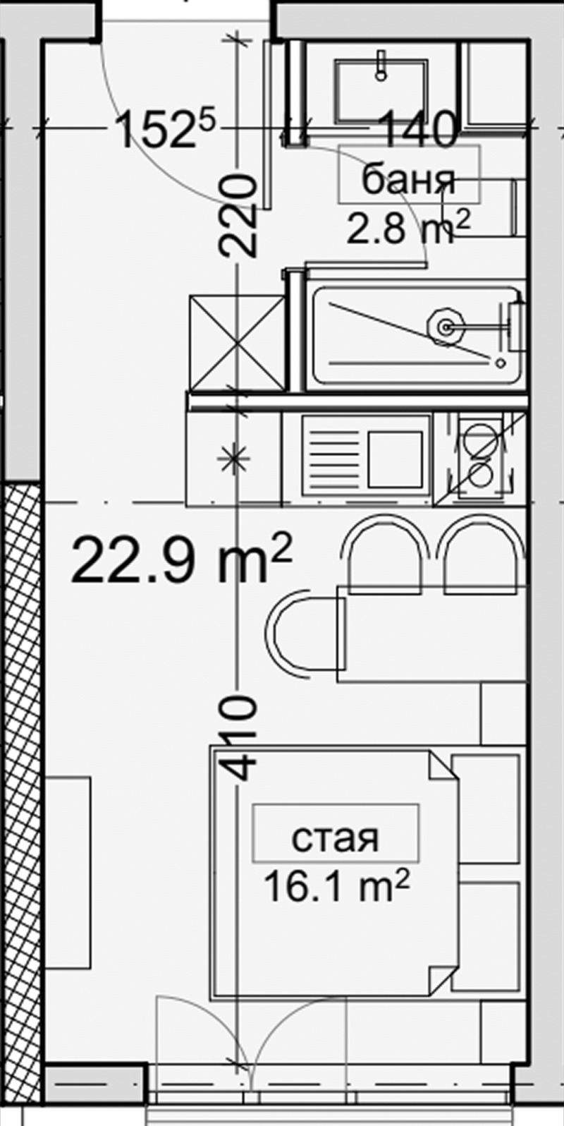 En venta  Estudio Varna , Vladislav Varnenchik 1 , 37 metros cuadrados | 33811583 - imagen [2]