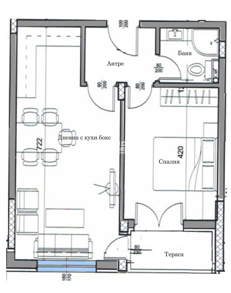 De vânzare  1 dormitor Plovdiv , Țentâr , 55 mp | 96232623 - imagine [5]