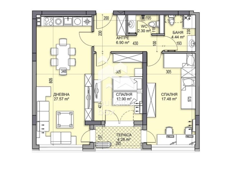 Til salg  2 soveværelser Plovdiv , Gagarin , 104 kvm | 40891556 - billede [2]