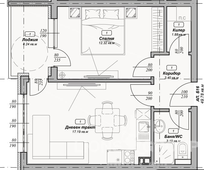 Продава  2-стаен град Варна , Възраждане 3 , 58 кв.м | 96026757 - изображение [2]