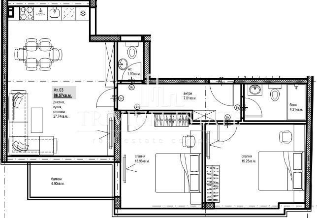 Na prodej  2 ložnice Plovdiv , Kamenica 1 , 107 m2 | 76375733 - obraz [2]