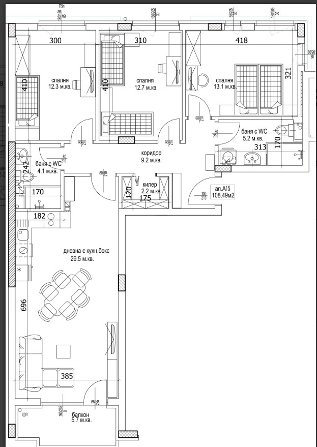 Продаја  3 спаваће собе Варна , Кајсиева градина , 124 м2 | 80382639 - слика [2]