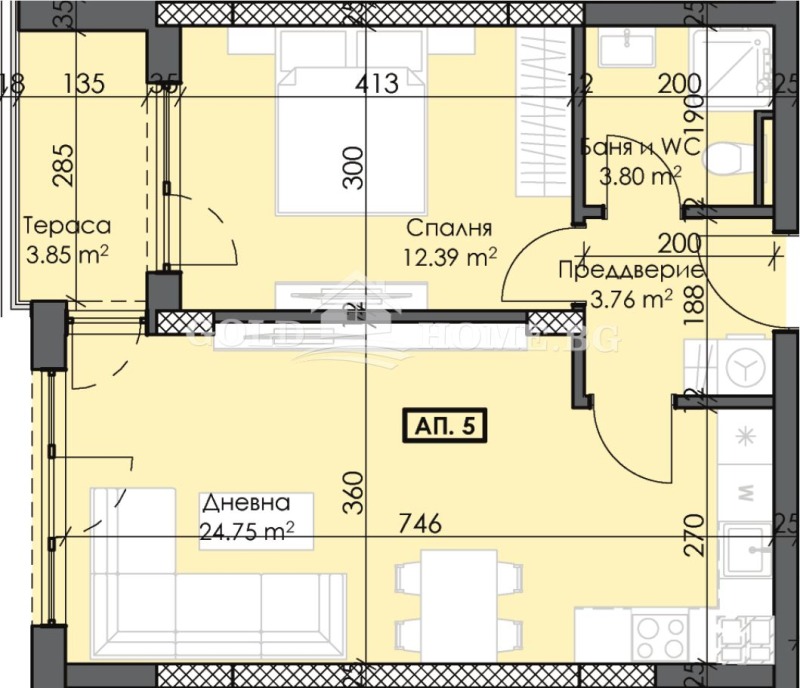 Продава 2-СТАЕН, гр. Пловдив, Тракия, снимка 4 - Aпартаменти - 48714386