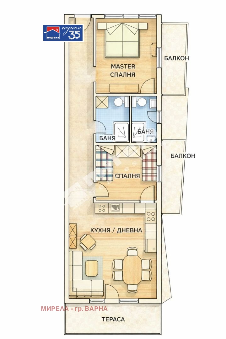 Продава 3-СТАЕН, гр. Варна, Виница, снимка 2 - Апартаменти - 54112915