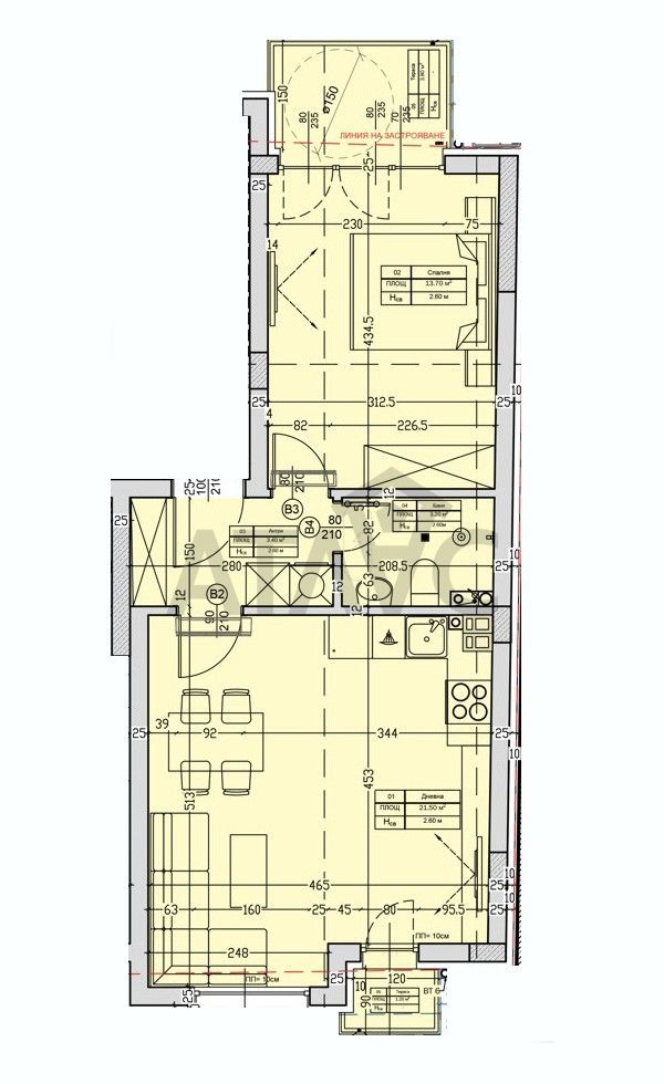 Satılık  1 yatak odası Plovdiv , Sadiyski , 71 metrekare | 44478289 - görüntü [8]