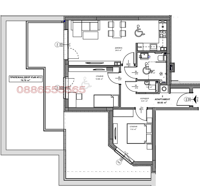 Продава 3-СТАЕН, гр. София, Обеля 2, снимка 3 - Апартаменти - 56434608