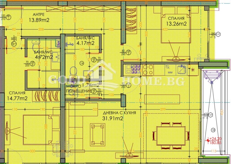 На продаж  2 спальні Пловдив , Тракия , 117 кв.м | 56175157 - зображення [3]