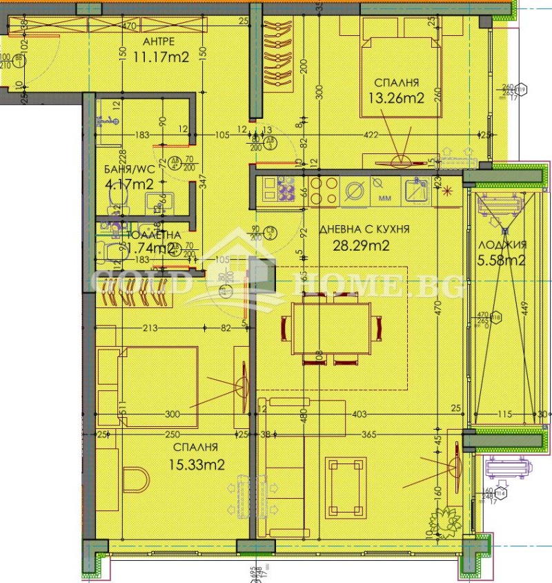 На продаж  2 спальні Пловдив , Тракия , 117 кв.м | 56175157 - зображення [2]