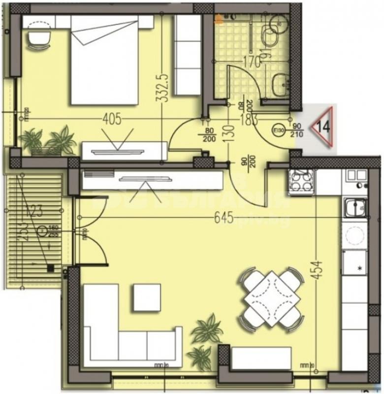 Продава 2-СТАЕН, гр. Варна, Изгрев, снимка 12 - Апартаменти - 54023600