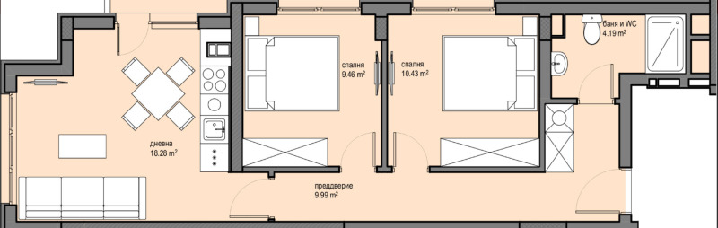 Продава  3-стаен град София , Красна поляна 2 , 77 кв.м | 27450792