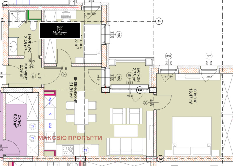 Till salu  2 sovrum Sofia , Malinova dolina , 75 kvm | 96154315 - bild [3]