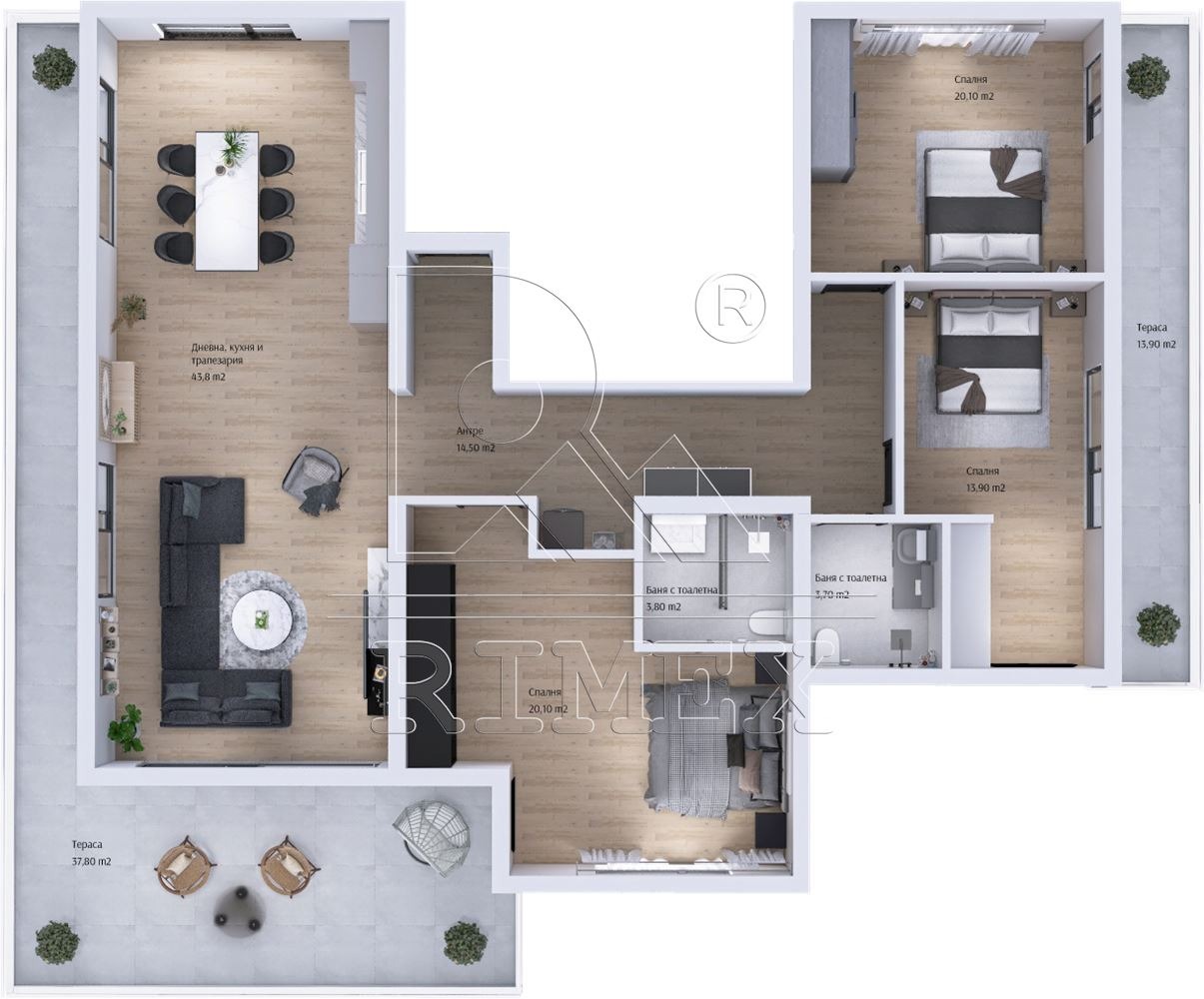 Продава 4-СТАЕН, гр. Пловдив, Тракия, снимка 3 - Апартаменти - 54406124