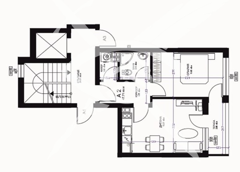 Продава  2-стаен град Пловдив , Център , 56 кв.м | 56089888