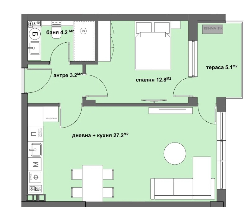 En venta  1 dormitorio Stara Zagora , Samara 3 , 66 metros cuadrados | 29750749 - imagen [2]