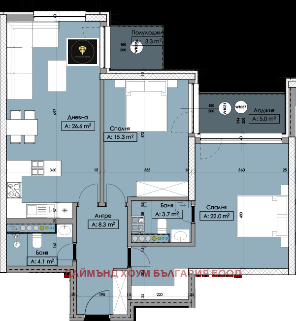 In vendita  2 camere da letto Plovdiv , Karshiiaka , 121 mq | 85533500 - Immagine [2]
