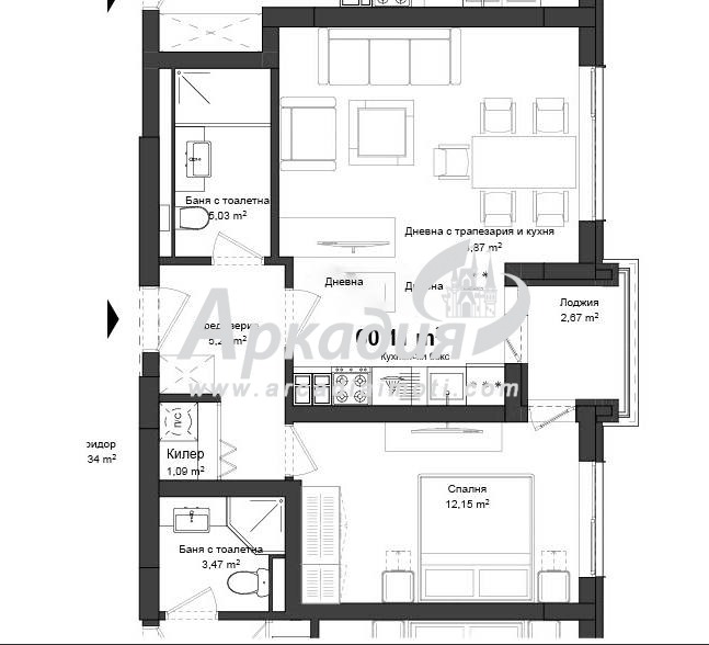 Продава 2-СТАЕН, гр. Пловдив, Гагарин, снимка 2 - Апартаменти - 52668967