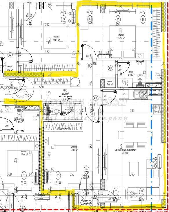 Eladó  2 hálószobás Sofia , Mladost 4 , 105 négyzetméter | 75448436 - kép [2]