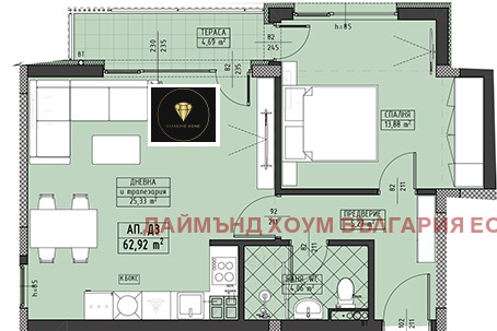 Продава  2-стаен, град Пловдив, Христо Смирненски • 85 100 EUR • ID 69509083 — holmes.bg - [1] 