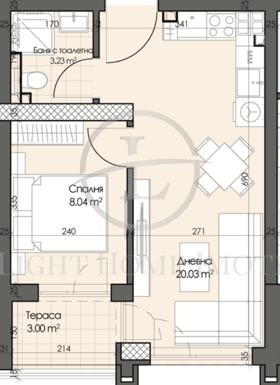 Продава 2-СТАЕН, гр. Пловдив, Гагарин, снимка 4 - Aпартаменти - 49301460