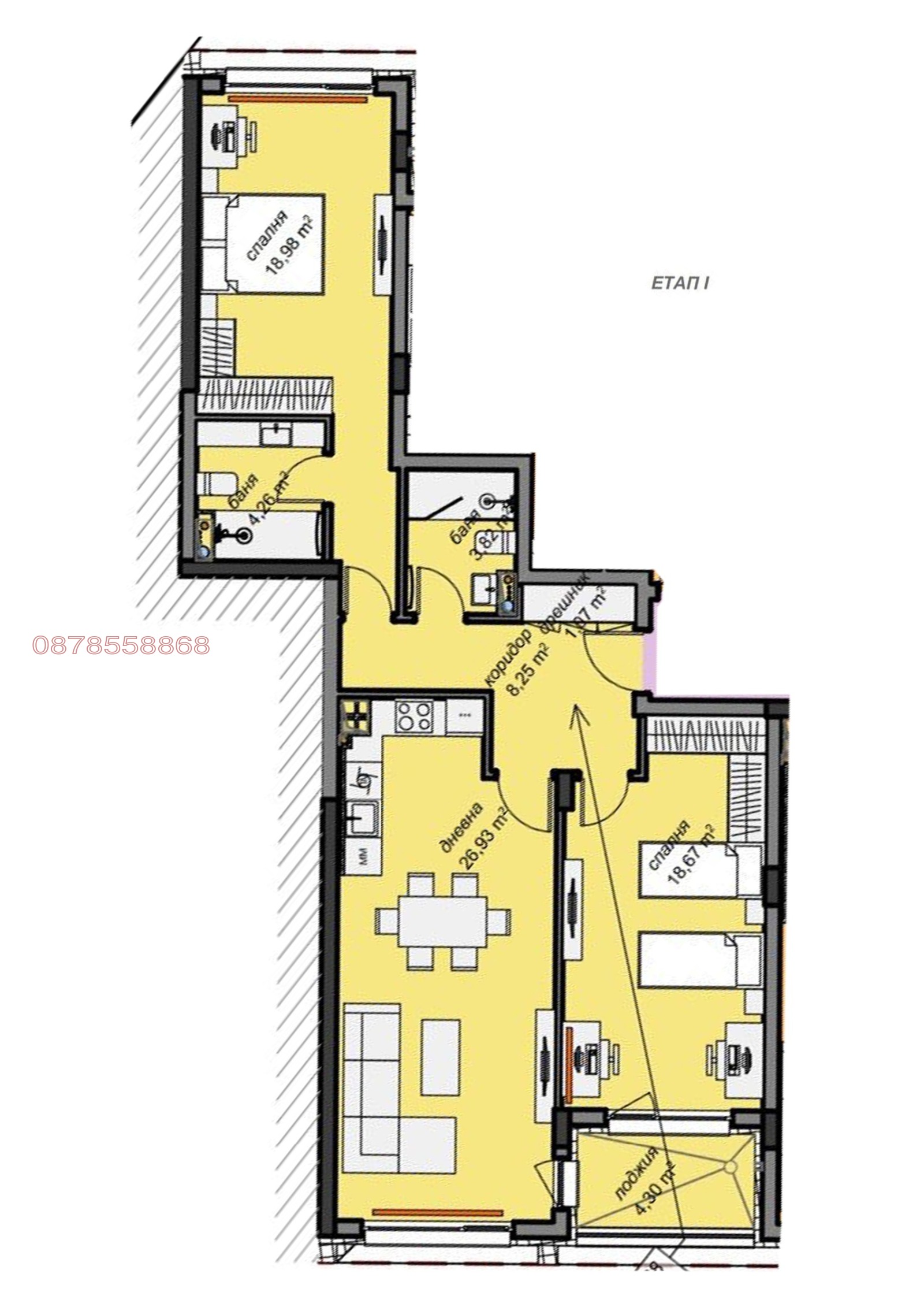 Продава 3-СТАЕН, гр. София, Младост 4, снимка 5 - Апартаменти - 53709959