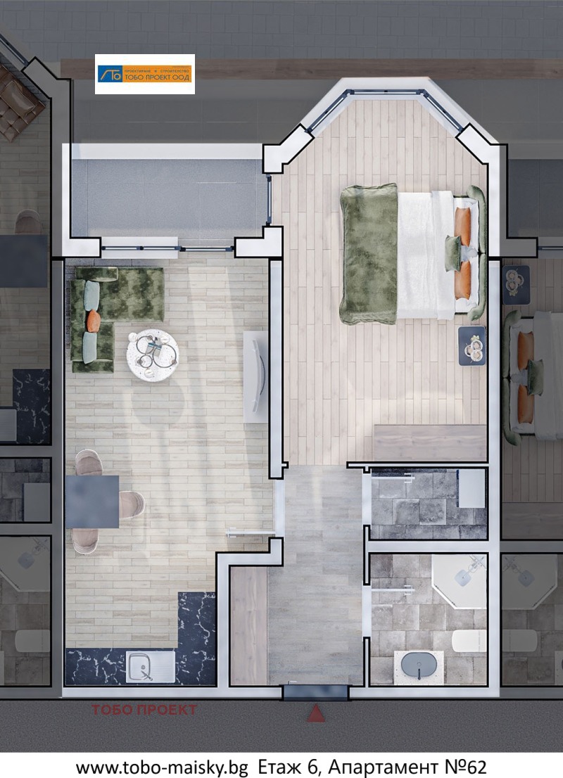 Продава 2-СТАЕН в град София, Люлин 10 - 82 кв.м / 141 770 € » 277 278.02 лв., ТОБО ПРОЕКТ