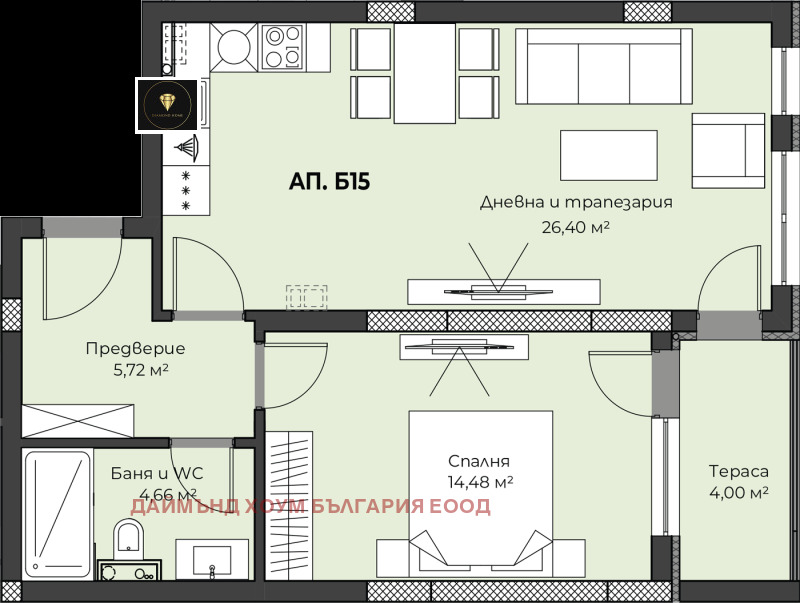 In vendita  1 camera da letto Plovdiv , Peshtersko shose , 78 mq | 28289268 - Immagine [2]