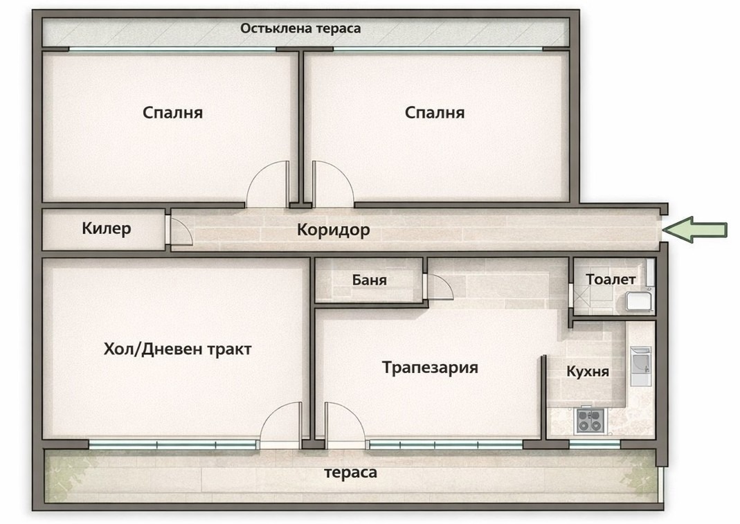 Продава 3-СТАЕН, гр. Варна, Аспарухово, снимка 14 - Апартаменти - 54123761