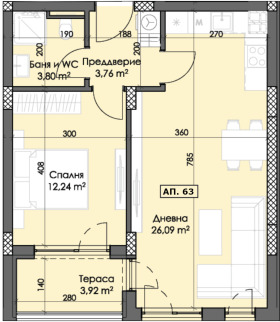 1 Schlafzimmer Trakija, Plowdiw