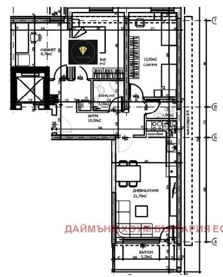Myytävänä  3 makuuhuonetta Plovdiv , Trakija , 106 neliömetriä | 51590212 - kuva [2]