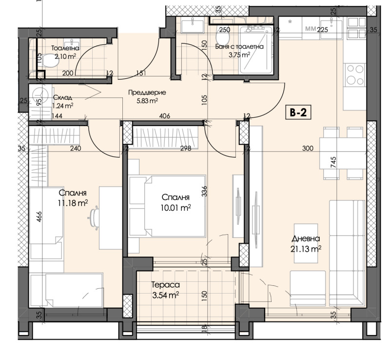 Продава 3-СТАЕН, гр. Пловдив, Гагарин, снимка 4 - Aпартаменти - 49313795