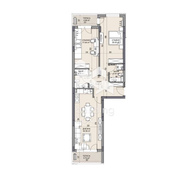 Til salg  2 soveværelser Plovdiv , Gagarin , 125 kvm | 41332228 - billede [2]